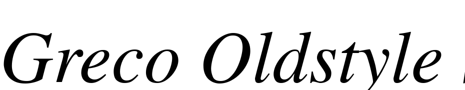Greco Old Style SSi Italic Old Style Figures Font Download Free